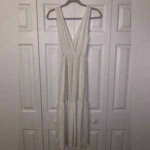 Caution To The Wind White Midi Dress Size Small